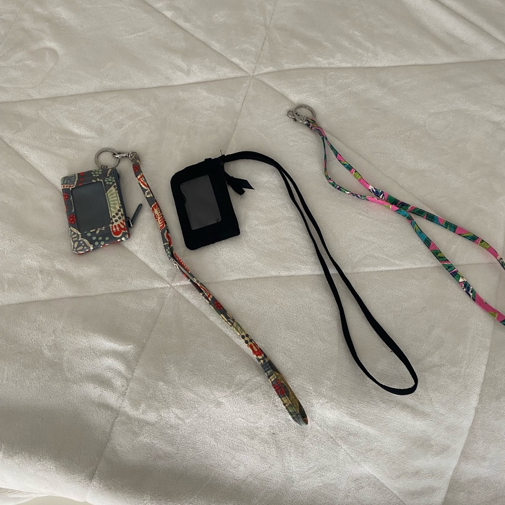 Vera Bradley keychains with wallets.